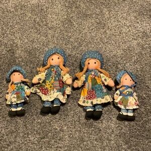 LOT HOLLY HOBBIE Patchwork Rag Dolls Sold in Lot